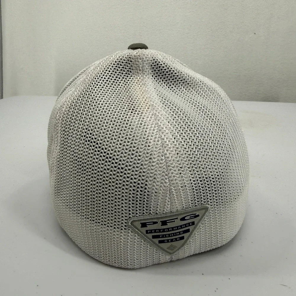 Columbia Trucker Hat Mens S/M Gray‎ PFG Performance Fishing Gear Mesh Flexfit